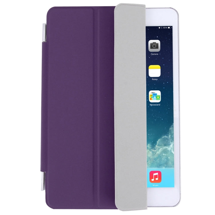 For iPad mini 4 Single Side Polyurethane Smart Cover with 3-Folding Holder