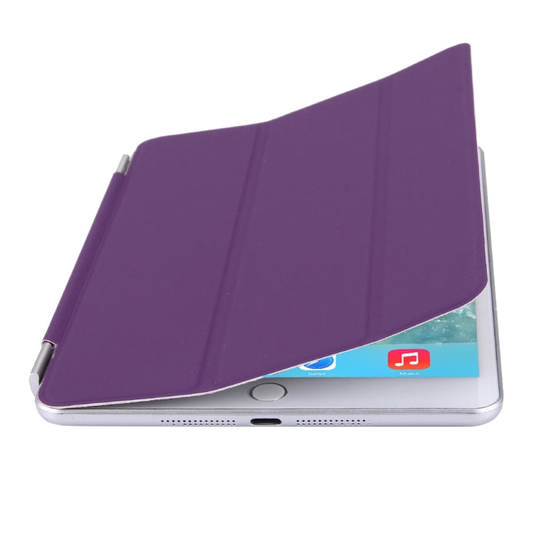For iPad mini 4 Single Side Polyurethane Smart Cover with 3-Folding Holder