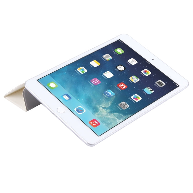 For iPad mini 4 Single Side Polyurethane Smart Cover with 3-Folding Holder