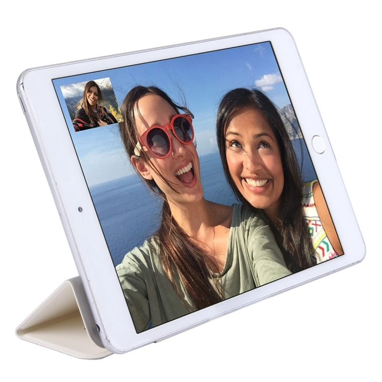 For iPad mini 4 Single Side Polyurethane Smart Cover with 3-Folding Holder