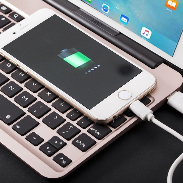F04 for iPad mini 4 Portable Foldable Aluminium Alloy Wireless Bluetooth Backlight Keyboard