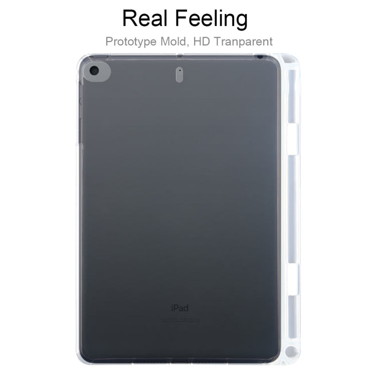 For iPad Mini (2019) / 4 / 3 / 2 / 1 3mm Shockproof Transparent Protective Case with Pen Slot
