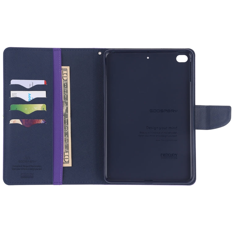 GOOSPERY FANCY DIARY Horizontal Flip Leather Case for iPad Mini (2019), with Holder & Card Slots & Wallet