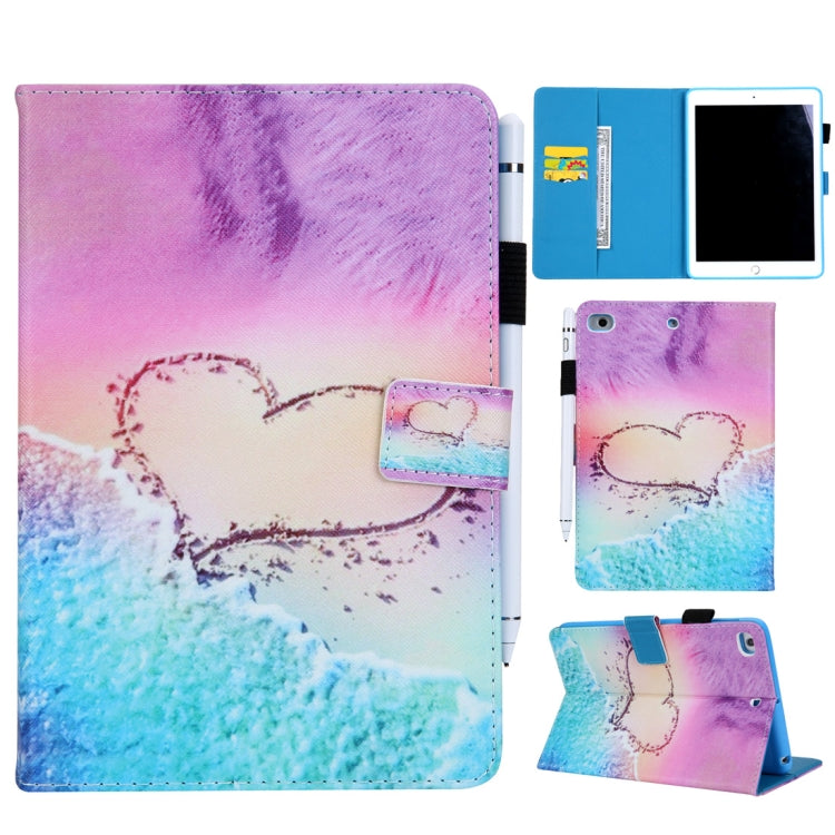 Heart Pattern Horizontal Flip Leather Case for iPad mini 4 & 3 & 2 & 1, with Holder & Card Slot & Wallet