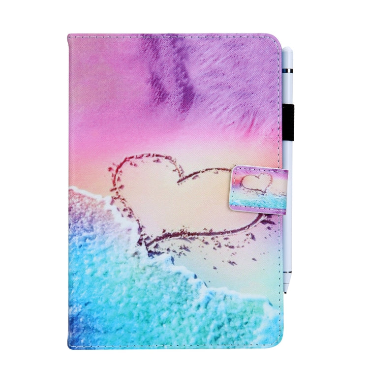 Heart Pattern Horizontal Flip Leather Case for iPad mini 4 & 3 & 2 & 1, with Holder & Card Slot & Wallet