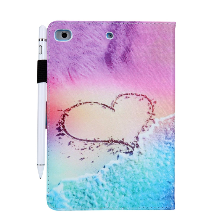 Heart Pattern Horizontal Flip Leather Case for iPad mini 4 & 3 & 2 & 1, with Holder & Card Slot & Wallet