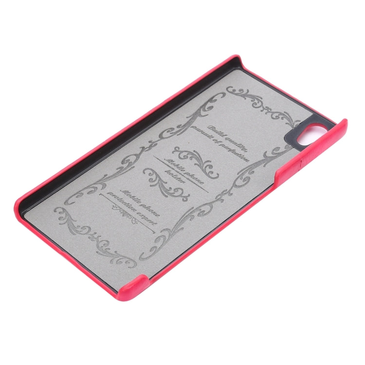 Oil Wax Crazy Horse Texture Leather Back Cover Case with Card Slots for Sony Xperia Z5