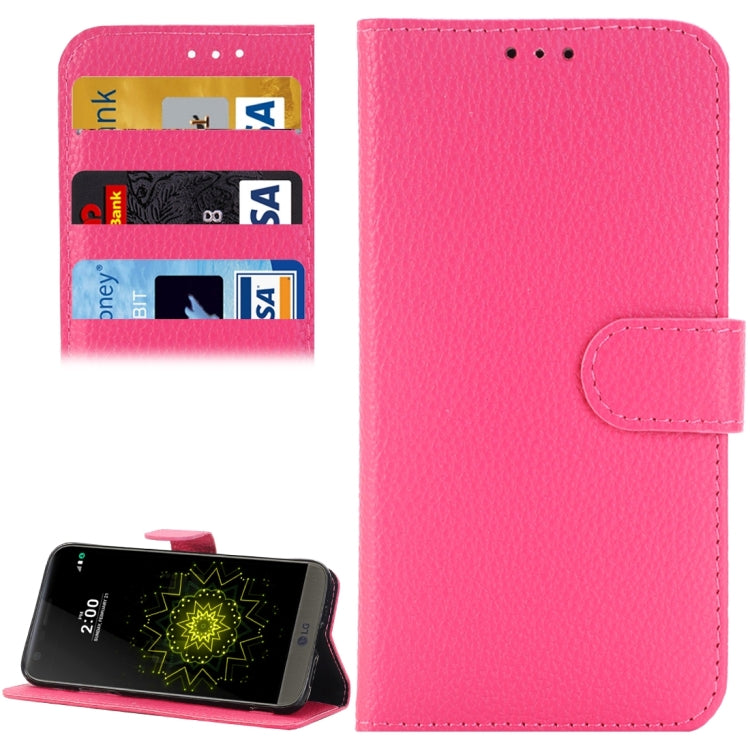 Litchi Texture Horizontal Flip Leather Case with Holder & Card Slots & Wallet for LG G5