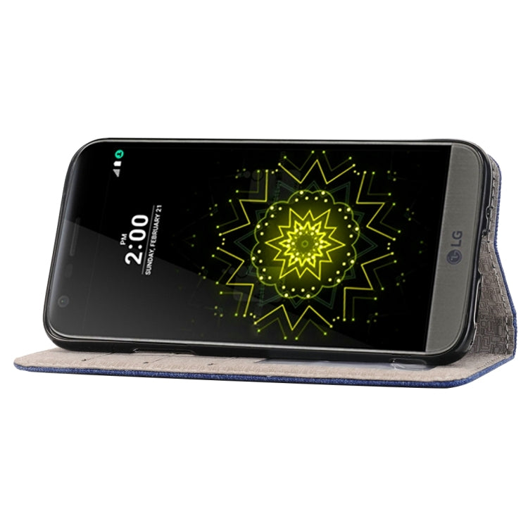 Jeans Cloth Horizontal Flip Leather Case with Holder & Card Slots & Wallet for LG G5