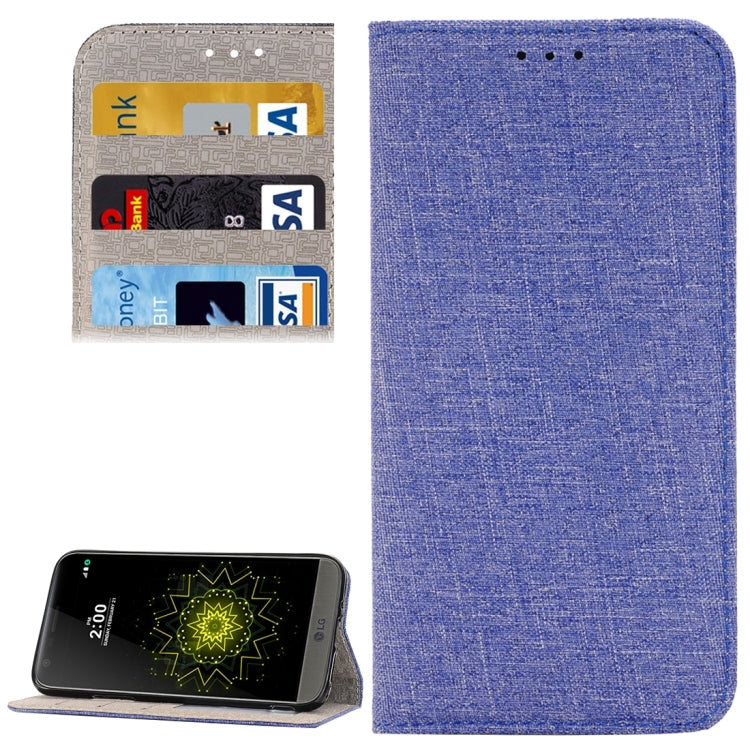 Jeans Cloth Horizontal Flip Leather Case with Holder & Card Slots & Wallet for LG G5