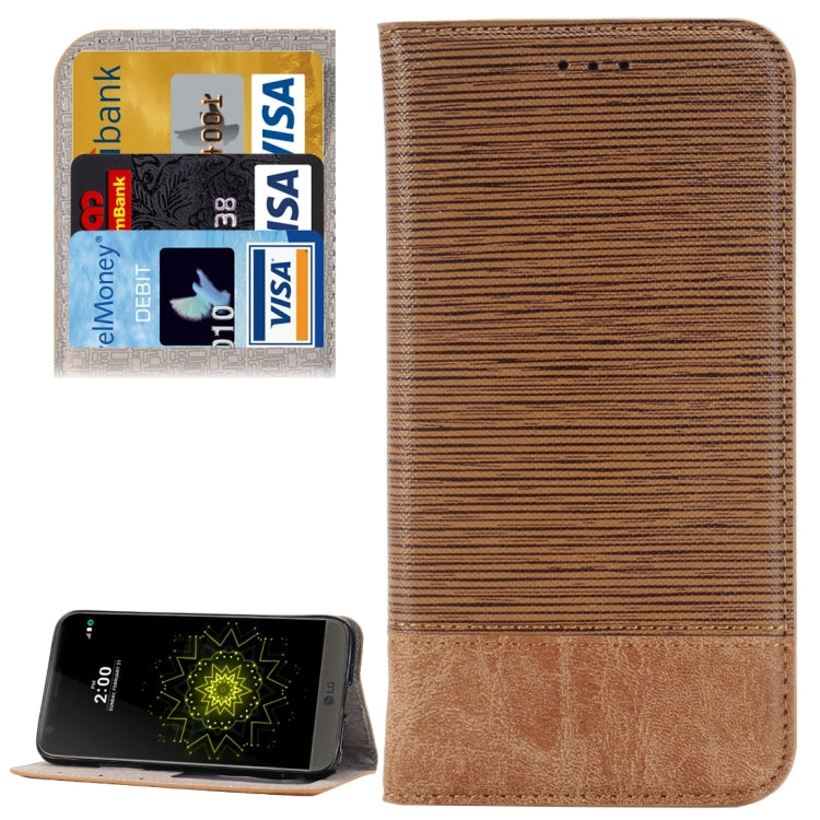 Cross Texture Horizontal Flip Leather Case with Holder & Card Slots & Wallet for LG G5