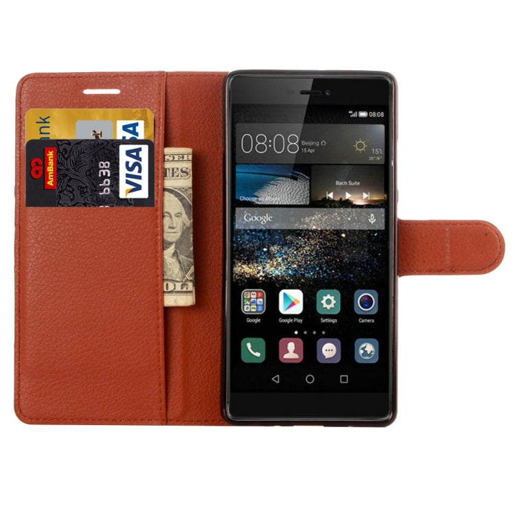For Huawei  P9 Litchi Texture Horizontal Flip Leather Case with Holder & Card Slots & Wallet