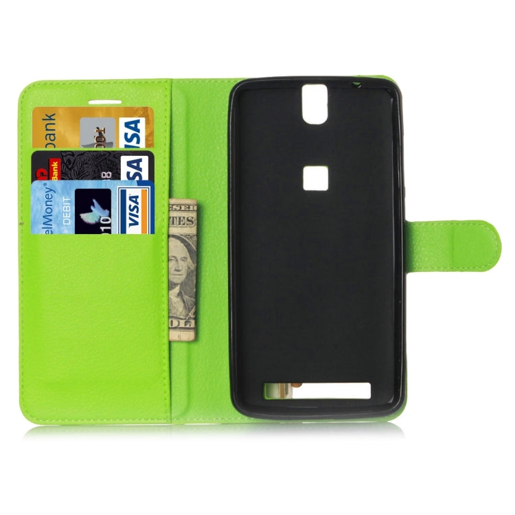Litchi Texture Horizontal Flip Leather Case with Holder & Card Slots & Wallet for Elephone P8000