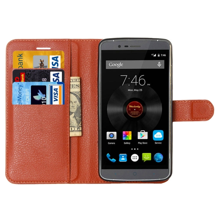 Litchi Texture Horizontal Flip Leather Case with Holder & Card Slots & Wallet for Elephone P8000