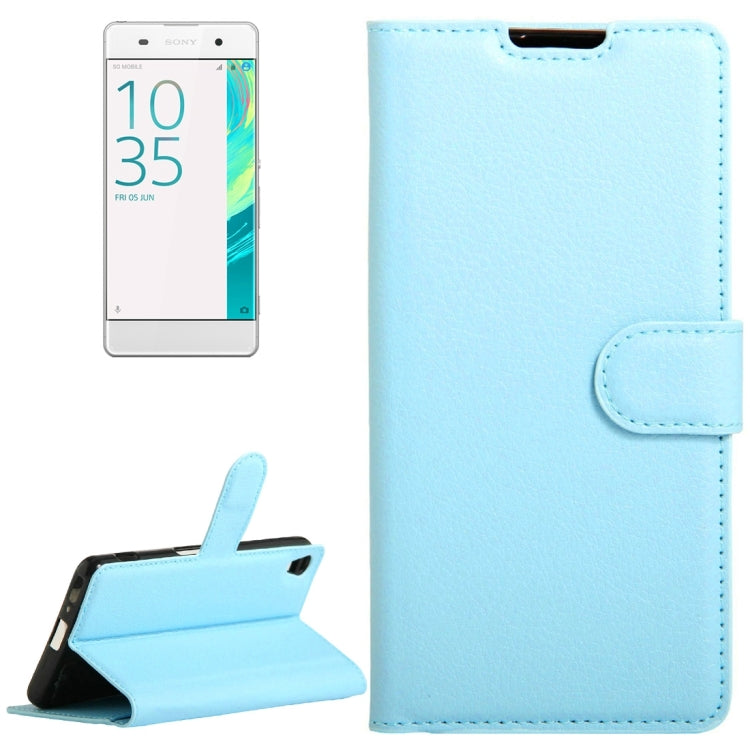 Litchi Texture Horizontal Flip Leather Case with Holder & Card Slots & Wallet for Sony Xperia XA