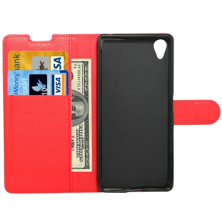 Litchi Texture Horizontal Flip Leather Case with Holder & Card Slots & Wallet for Sony Xperia XA