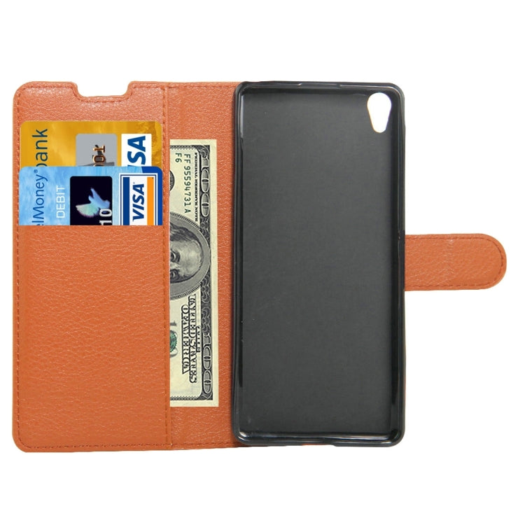 Litchi Texture Horizontal Flip Leather Case with Holder & Card Slots & Wallet for Sony Xperia XA