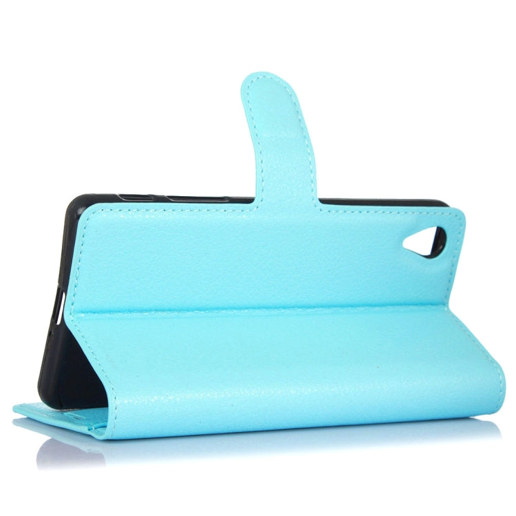 Litchi Texture Horizontal Flip Leather Case with Holder & Card Slots & Wallet for Sony Xperia X