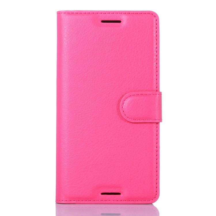 Litchi Texture Horizontal Flip Leather Case with Holder & Card Slots & Wallet for Sony Xperia X
