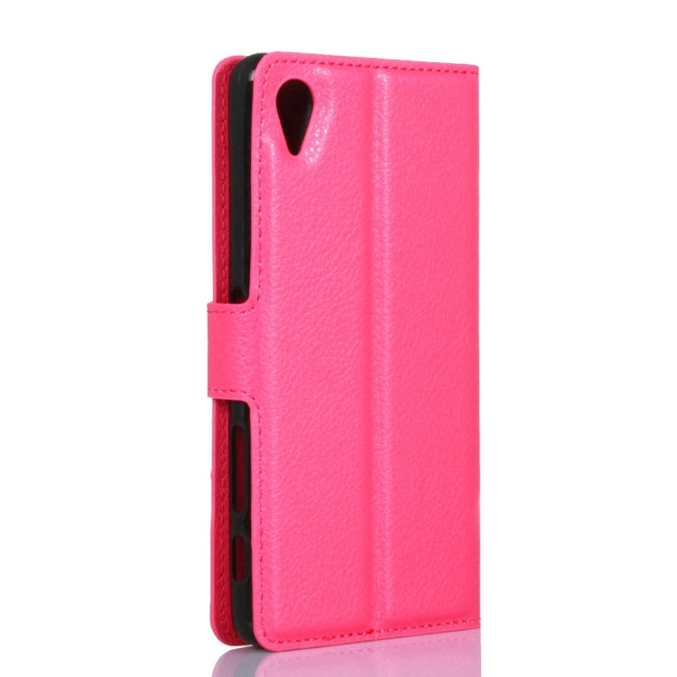 Litchi Texture Horizontal Flip Leather Case with Holder & Card Slots & Wallet for Sony Xperia X