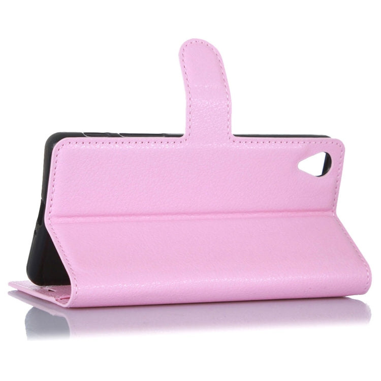 Litchi Texture Horizontal Flip Leather Case with Holder & Card Slots & Wallet for Sony Xperia X Performance