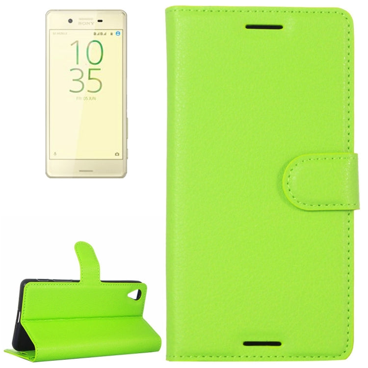 Litchi Texture Horizontal Flip Leather Case with Holder & Card Slots & Wallet for Sony Xperia X Performance