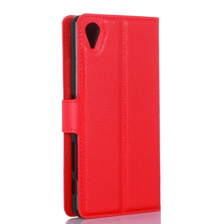 Litchi Texture Horizontal Flip Leather Case with Holder & Card Slots & Wallet for Sony Xperia X Performance