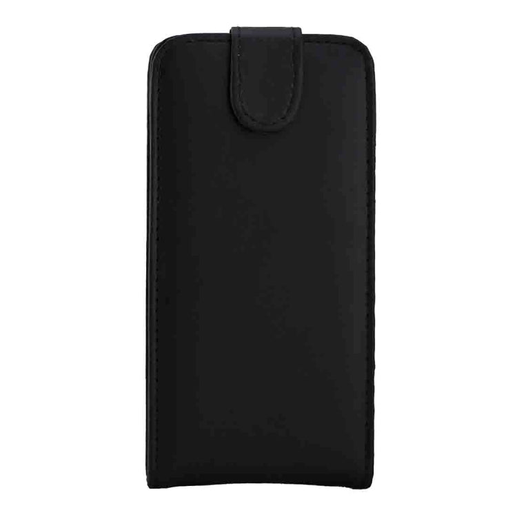 For Microsoft Lumia 850 Plain Texture Vertical Flip Leather Case Waist Bag with Magnetic Buckle(Black)