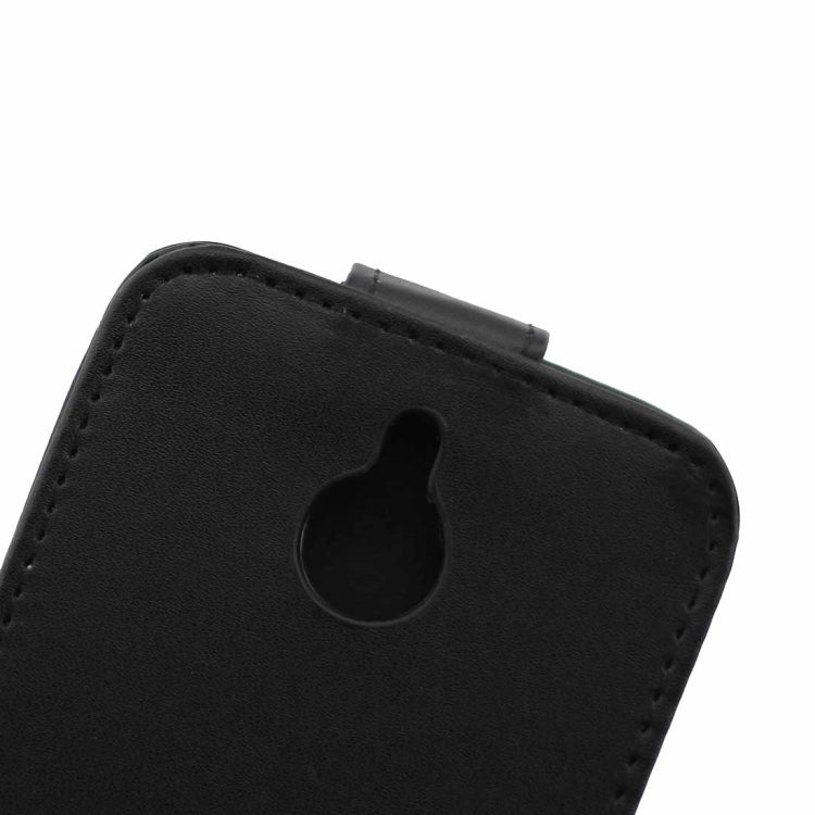 For Microsoft Lumia 850 Plain Texture Vertical Flip Leather Case Waist Bag with Magnetic Buckle(Black)