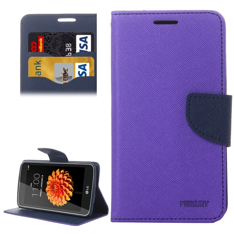 For LG K7 Cross Texture Horizontal Flip Leather Case with Magnetic Buckle & Holder & Card Slots & Wallet