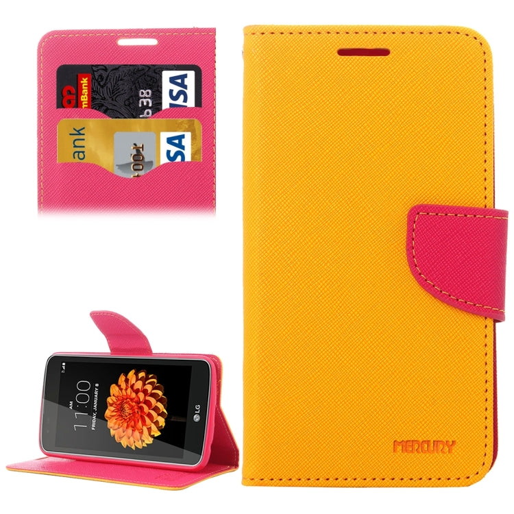 For LG K7 Cross Texture Horizontal Flip Leather Case with Magnetic Buckle & Holder & Card Slots & Wallet