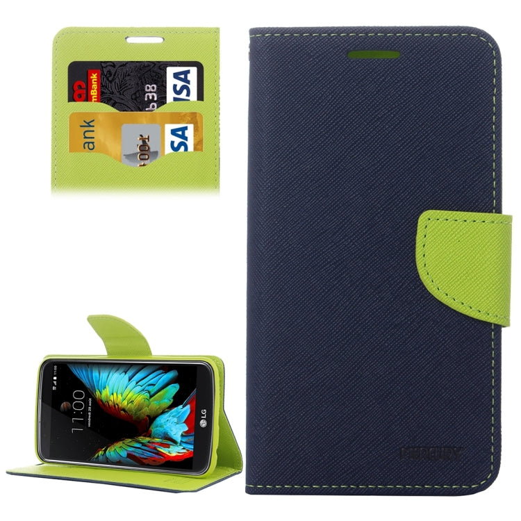 For LG K10 Cross Texture Horizontal Flip Leather Case with Magnetic Buckle & Holder & Card Slots & Wallet
