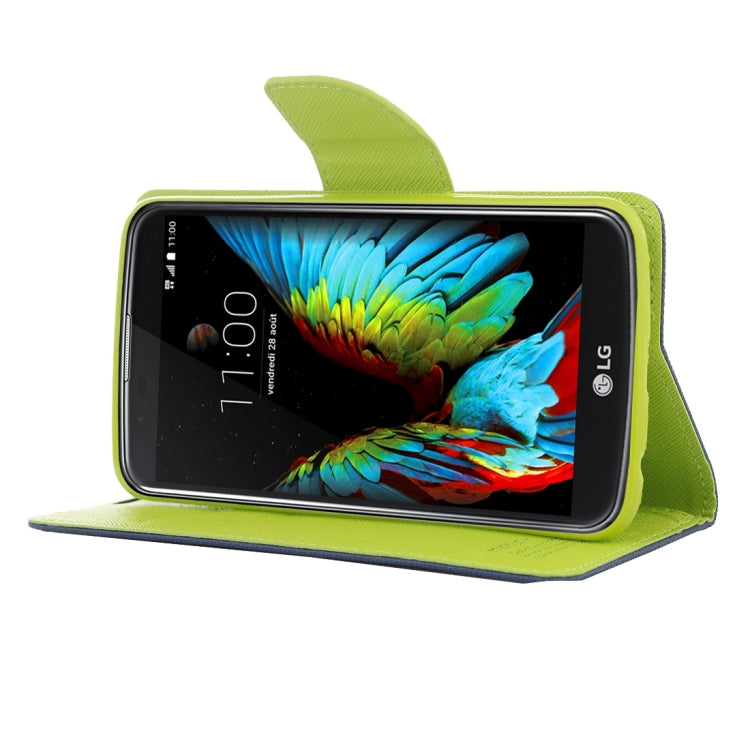 For LG K10 Cross Texture Horizontal Flip Leather Case with Magnetic Buckle & Holder & Card Slots & Wallet