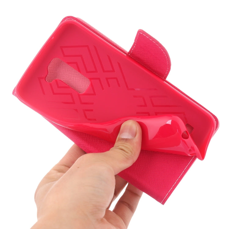 For LG K10 Cross Texture Horizontal Flip Leather Case with Magnetic Buckle & Holder & Card Slots & Wallet