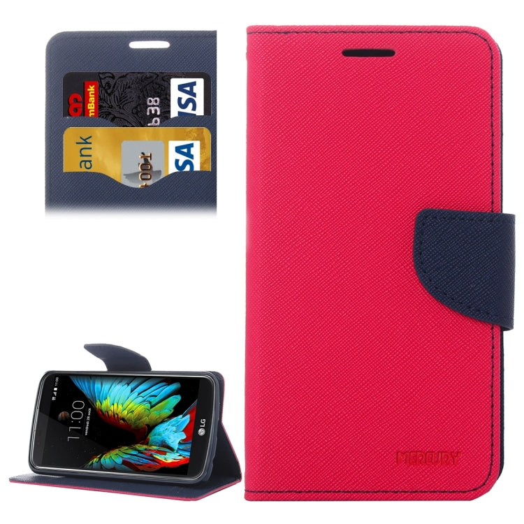 For LG K10 Cross Texture Horizontal Flip Leather Case with Magnetic Buckle & Holder & Card Slots & Wallet