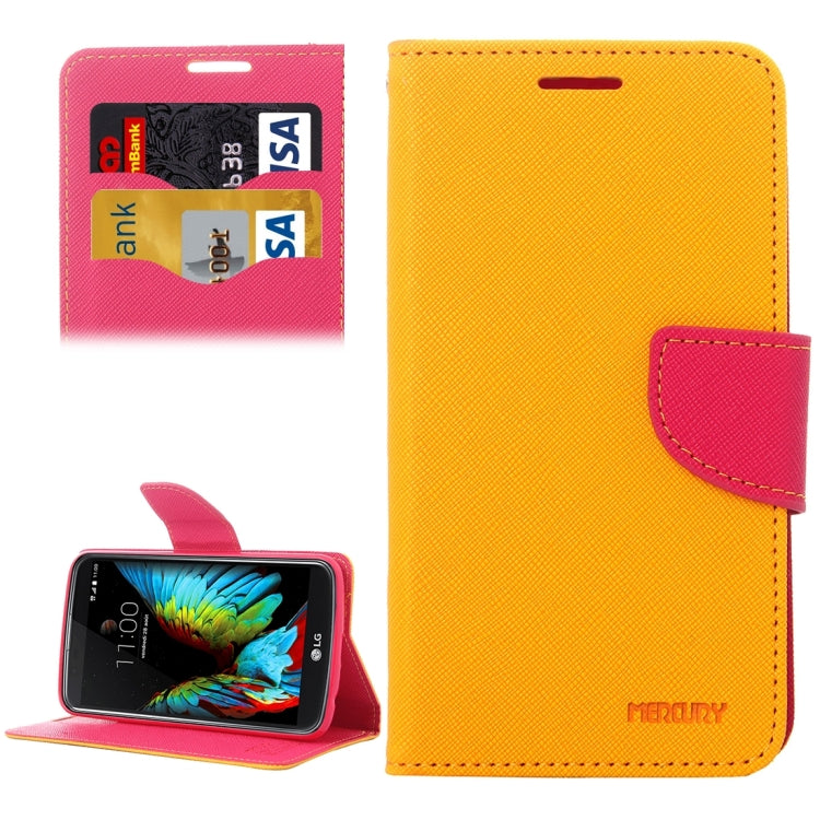 For LG K10 Cross Texture Horizontal Flip Leather Case with Magnetic Buckle & Holder & Card Slots & Wallet