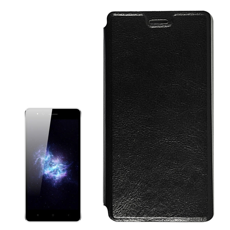 VKworld F1 Horizontal Flip PU Leather Case with Magnetic Stickers for S-MPH-1795(Black)