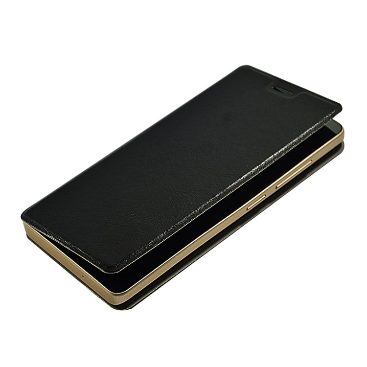 VKworld F1 Horizontal Flip PU Leather Case with Magnetic Stickers for S-MPH-1795(Black)