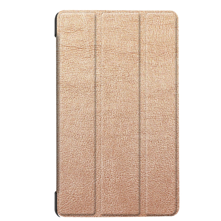 For Acer Iconia One 8 B1-860 Tablet Tri-Fold Custer Texture Horizontal Flip PU Leather Protective Case with Holder