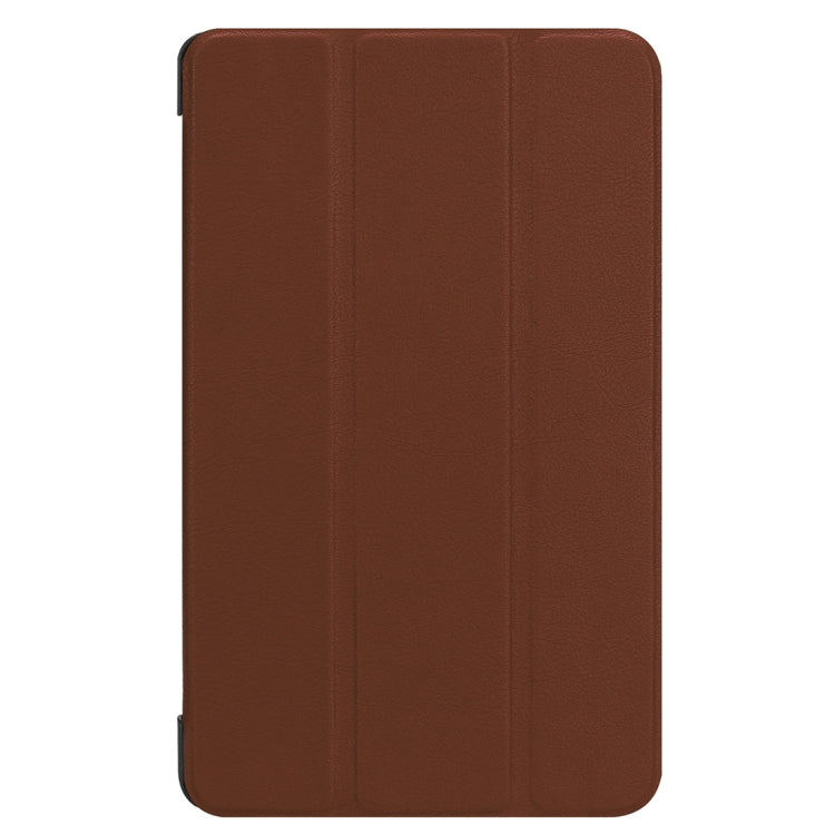 For Acer Iconia One 8 B1-860 Tablet Tri-Fold Custer Texture Horizontal Flip PU Leather Protective Case with Holder