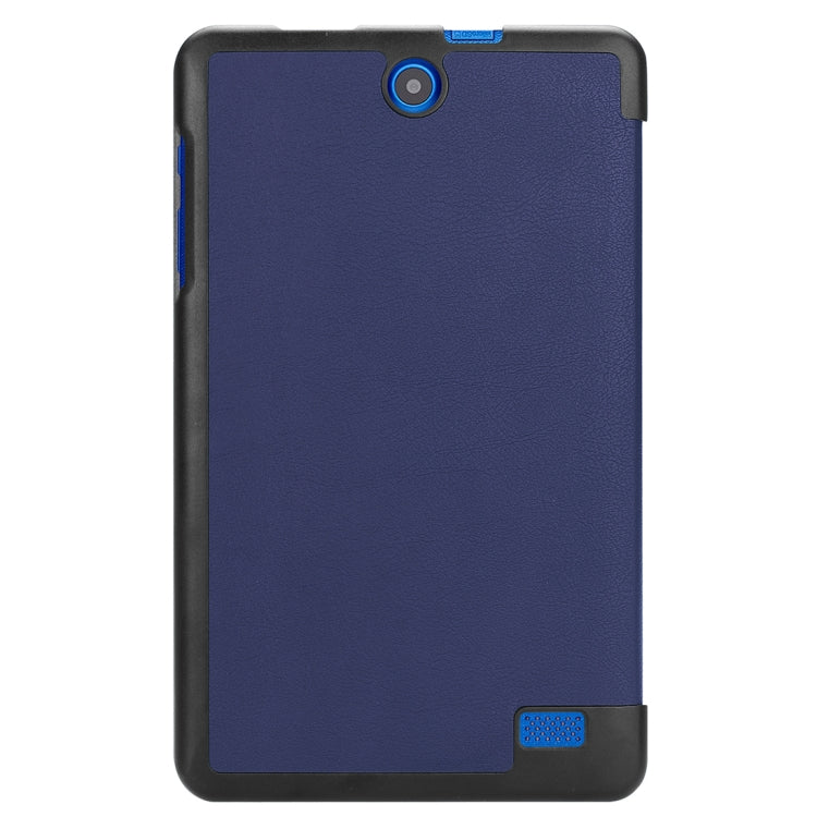 For Acer Iconia One 8 B1-860 Tablet Tri-Fold Custer Texture Horizontal Flip PU Leather Protective Case with Holder