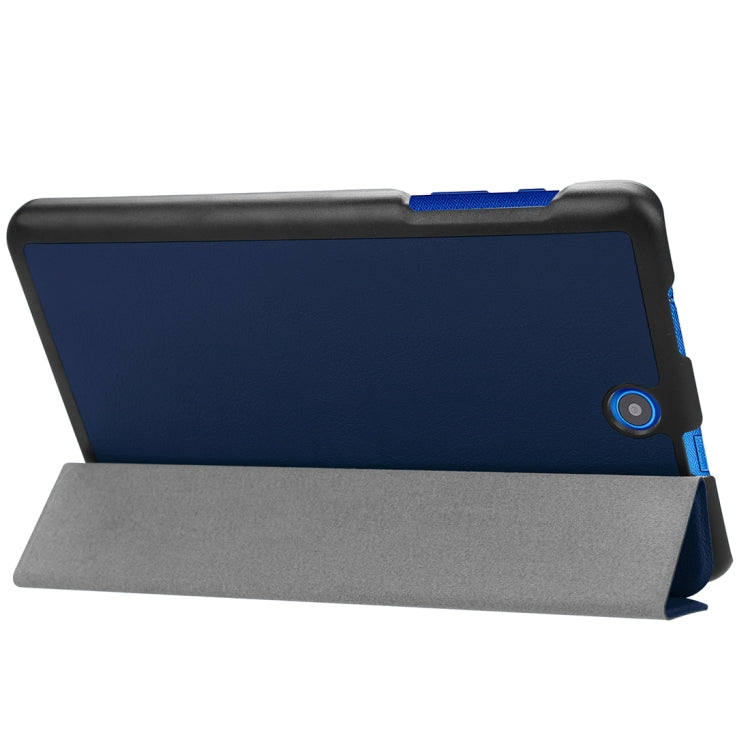 For Acer Iconia One 8 B1-860 Tablet Tri-Fold Custer Texture Horizontal Flip PU Leather Protective Case with Holder