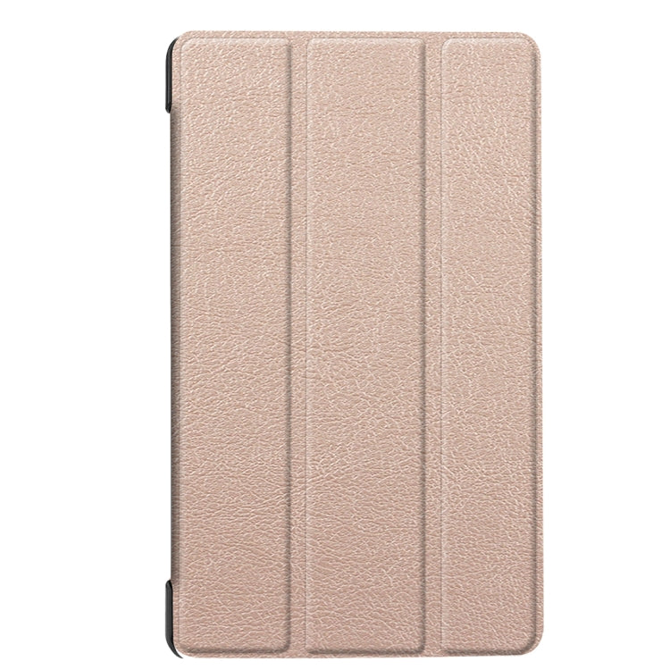For Acer Iconia One 8 B1-860 Tablet Tri-Fold Custer Texture Horizontal Flip PU Leather Protective Case with Holder