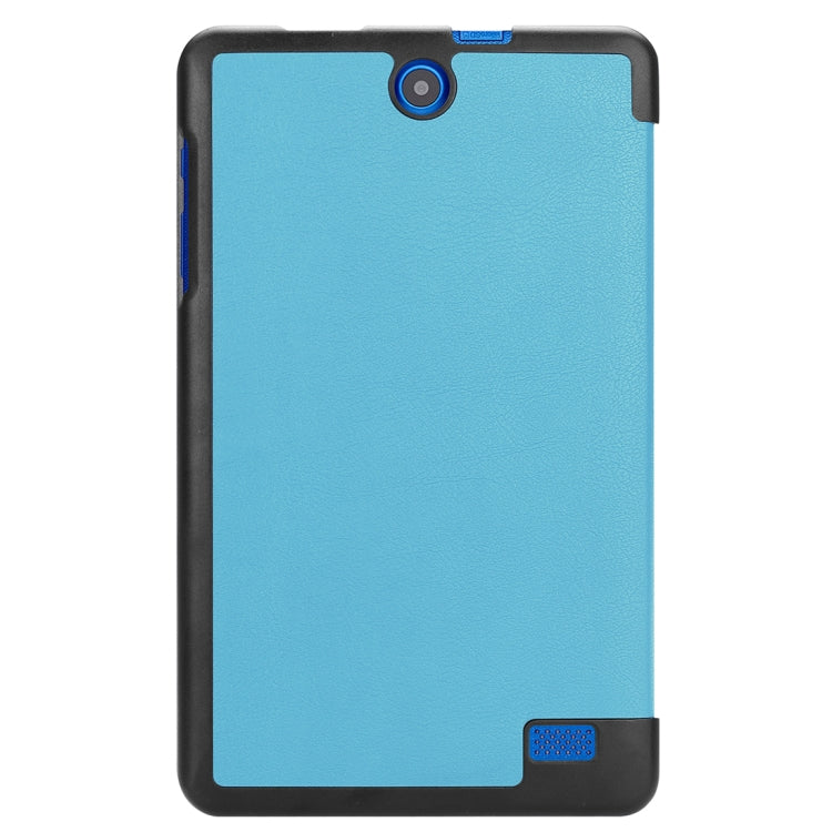 For Acer Iconia One 8 B1-860 Tablet Tri-Fold Custer Texture Horizontal Flip PU Leather Protective Case with Holder