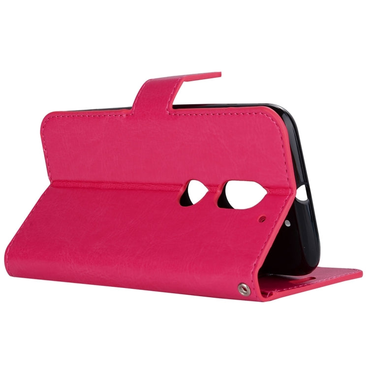 For Motorola Moto E3 Power Crazy Horse Texture Horizontal Flip Leather Protective Case with Holder & Card Slots & Wallet & Lanyard & Photo Frame