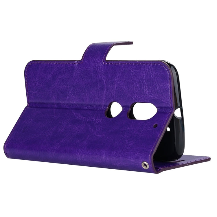 For Motorola Moto E3 Power Crazy Horse Texture Horizontal Flip Leather Protective Case with Holder & Card Slots & Wallet & Lanyard & Photo Frame