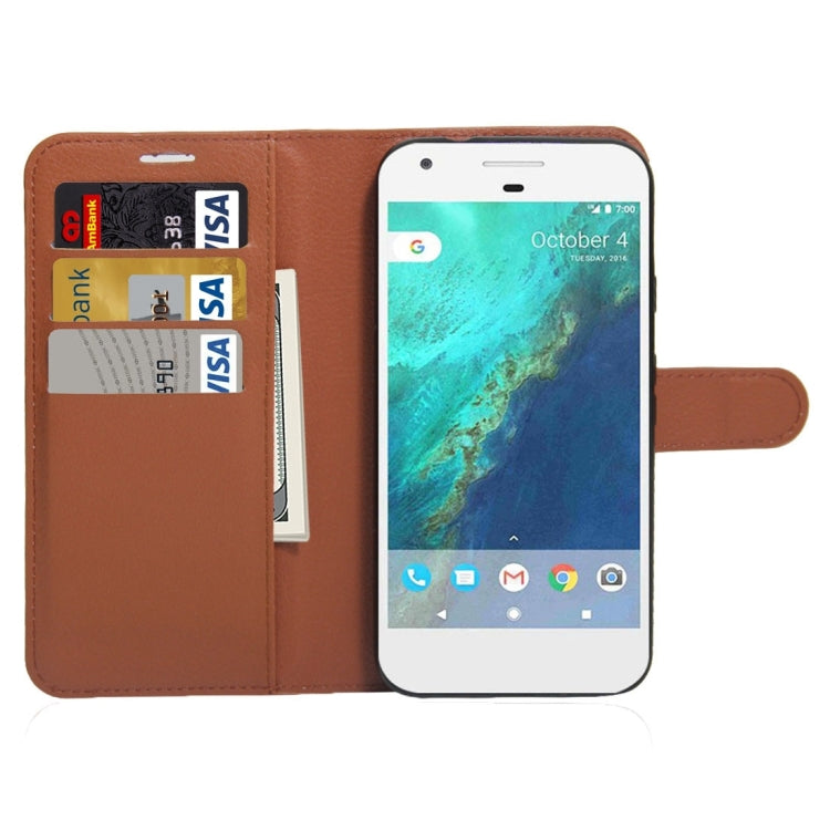For Google Pixel Litchi Texture Horizontal Flip Leather Case with Holder & Card Slots & Wallet