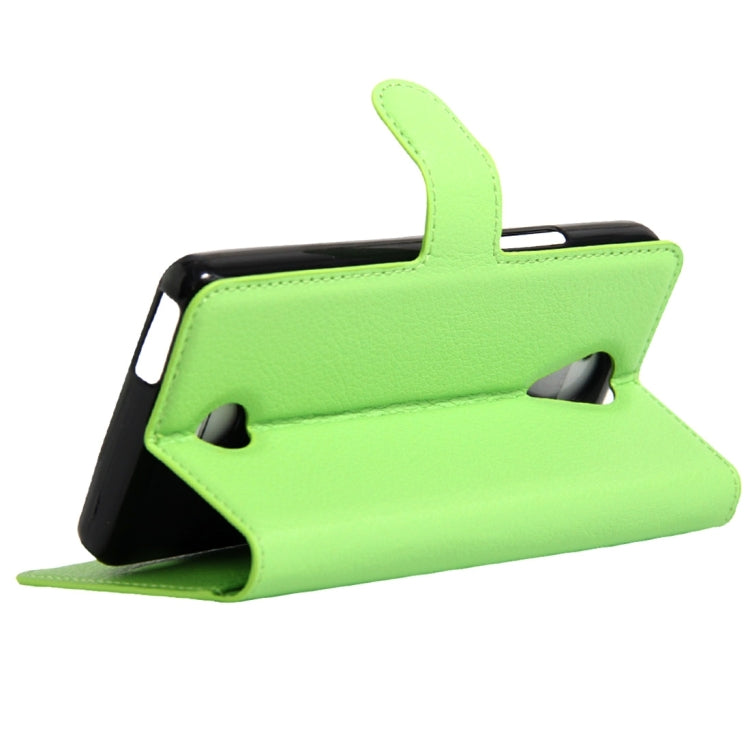 For Wiko Tommy Litchi Texture Horizontal Flip Leather Case with Holder & Card Slots & Wallet