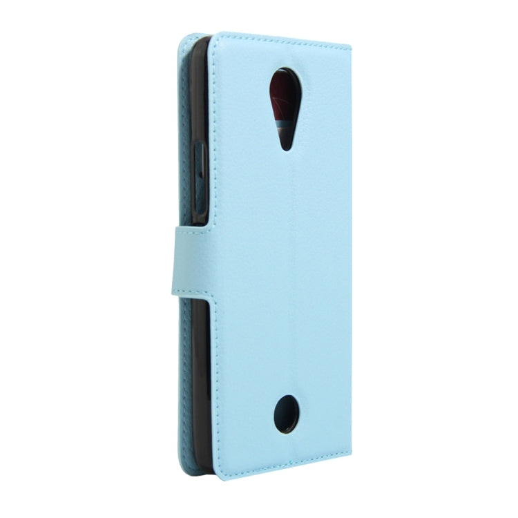 For Wiko Tommy Litchi Texture Horizontal Flip Leather Case with Holder & Card Slots & Wallet