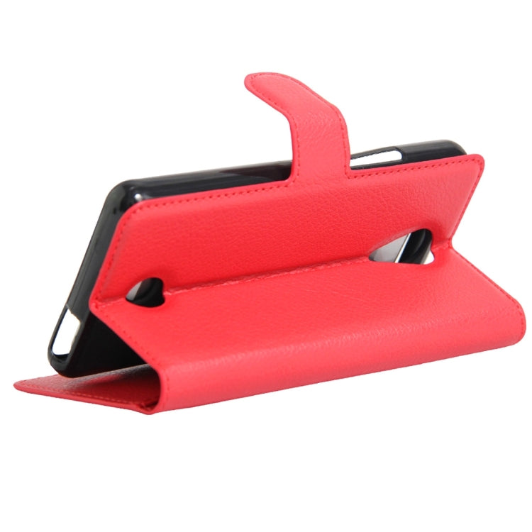 For Wiko Tommy Litchi Texture Horizontal Flip Leather Case with Holder & Card Slots & Wallet